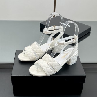 CHANEL 샤넬 램스킨 퀼팅 벨크로 샌들 FF004