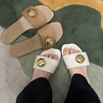 LOEWE 로에베 가죽슬리퍼 2507131430