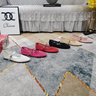 D&G 돌체엔가바나 엠블럼 레이스 발레리나 플랫슈즈 2507141507