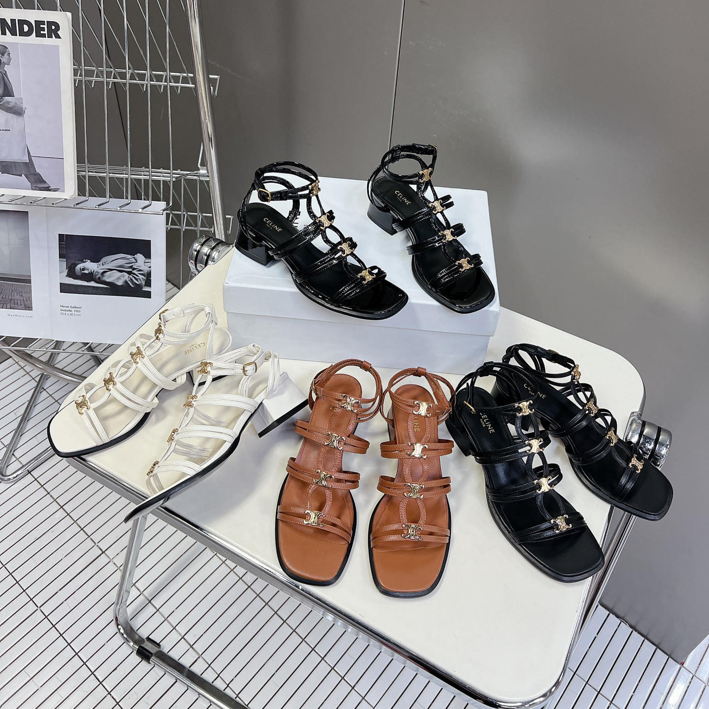 CELINE 셀린느 클레망스 멀티 트리옹프 샌들 2507141848